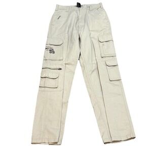 Paco Jeans Size 18  Khaki RipStop Cargo Pants Beige Sport/ Gaming Vintage